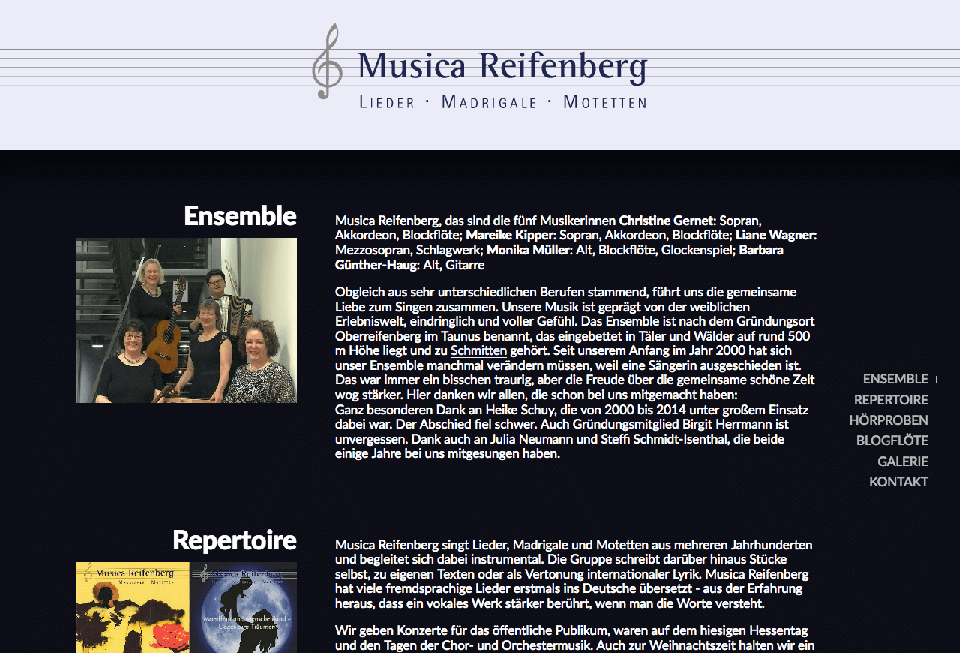 musica-reifenberg.de Homepage